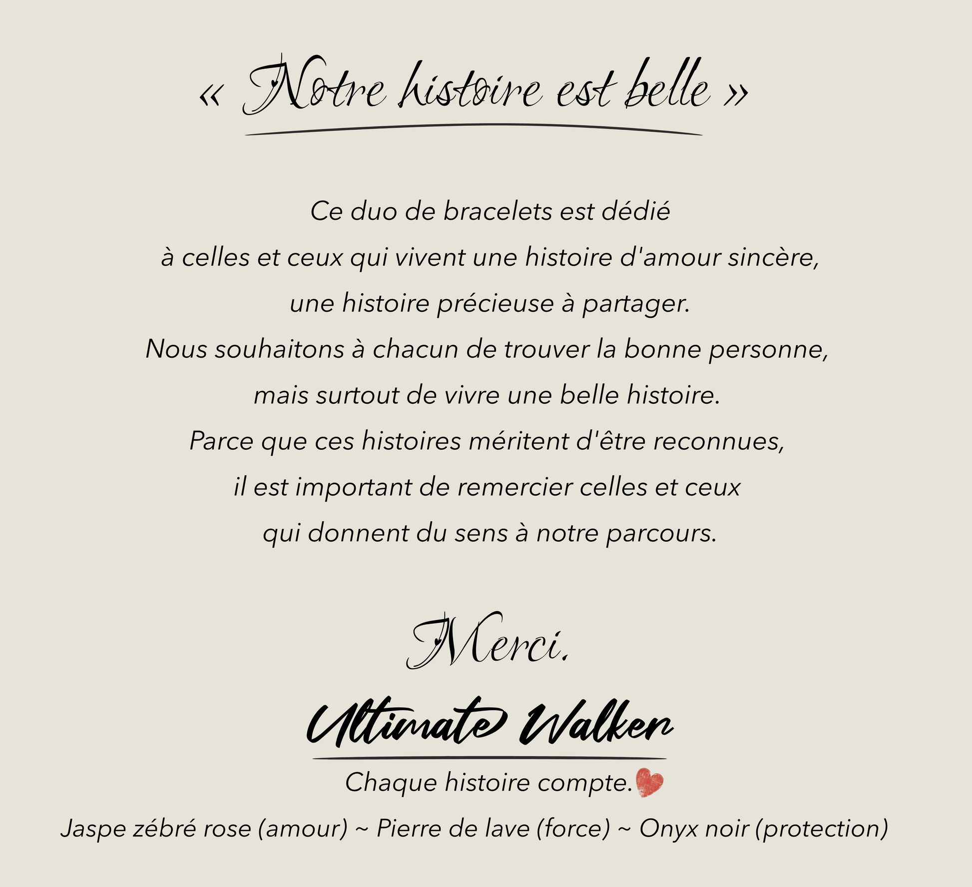 Duo de bracelets en pierres naturelles – Notre histoire est belle Ultimate Walker inc.