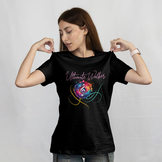 Chandail coton bio femme – Design musical coloré | Ultimate Walker Ultimate Walker