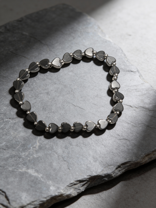 Bracelet de pierre en forme de cœur - obsidienne noire - Ultimate Walker Ultimate Walker inc.