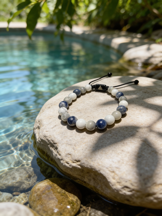 Bracelet homme en pierres naturelles – Howlite, Jaspe carte et Sodalite - Ultimate Walker Ultimate Walker inc.